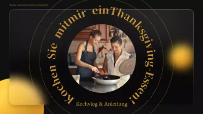 Schwarz-gelbes modernes Rezept für ein Thanksgiving-Dinner