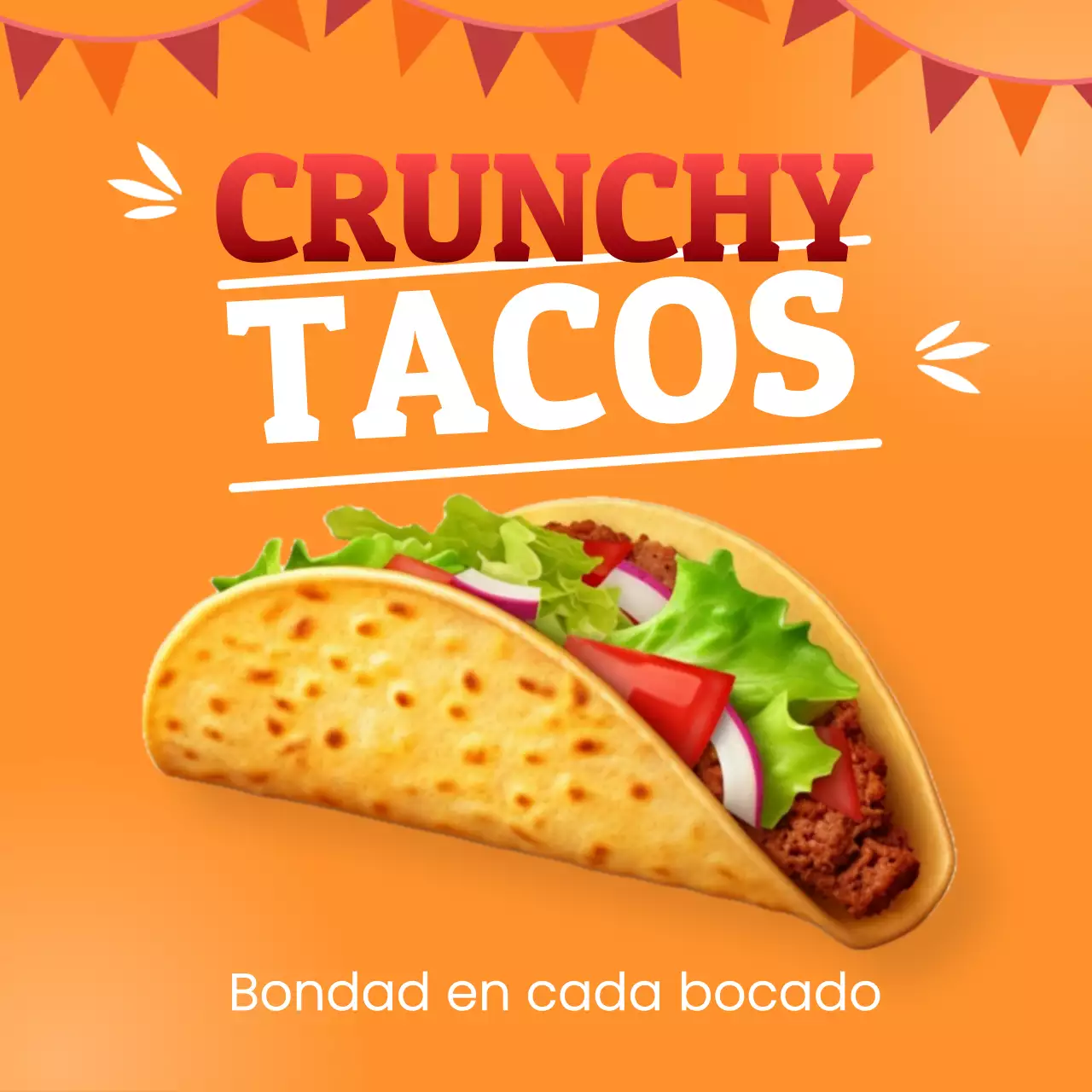Publicidad del restaurante Orange Simple Taco