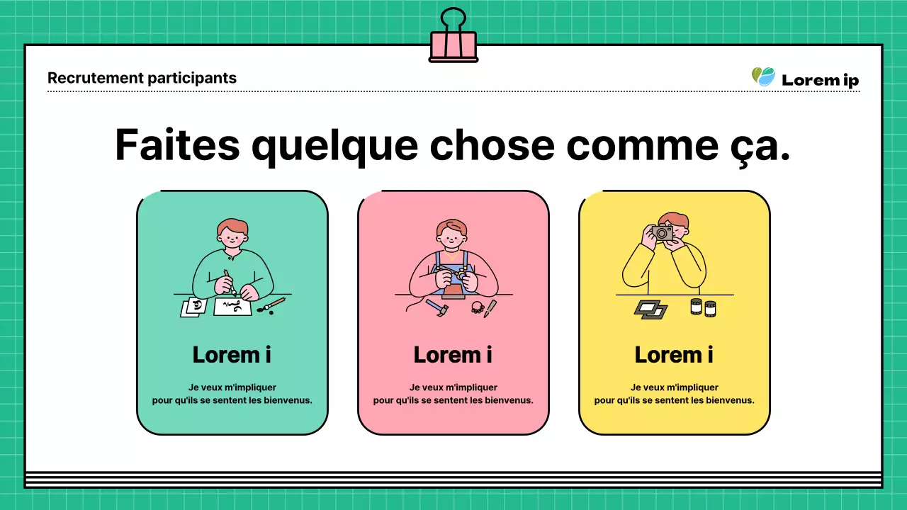 Un guide de recrutement kitsch, vert et jaune, pour votre programme
