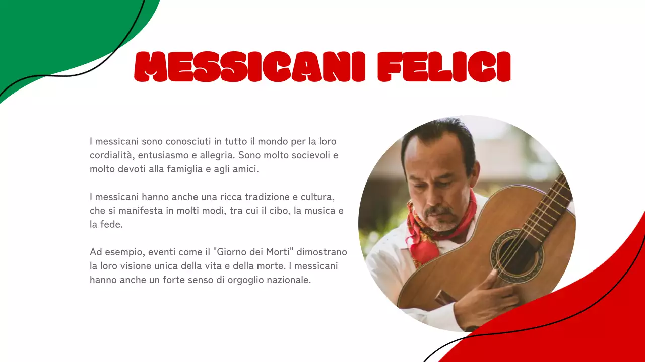 Materiali didattici gialli di introduzione al Messico