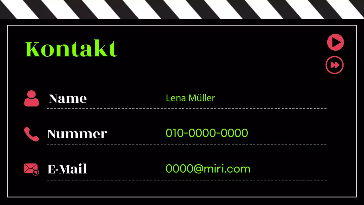 Black & Neon trendy Channel Content Plan Vorschlag