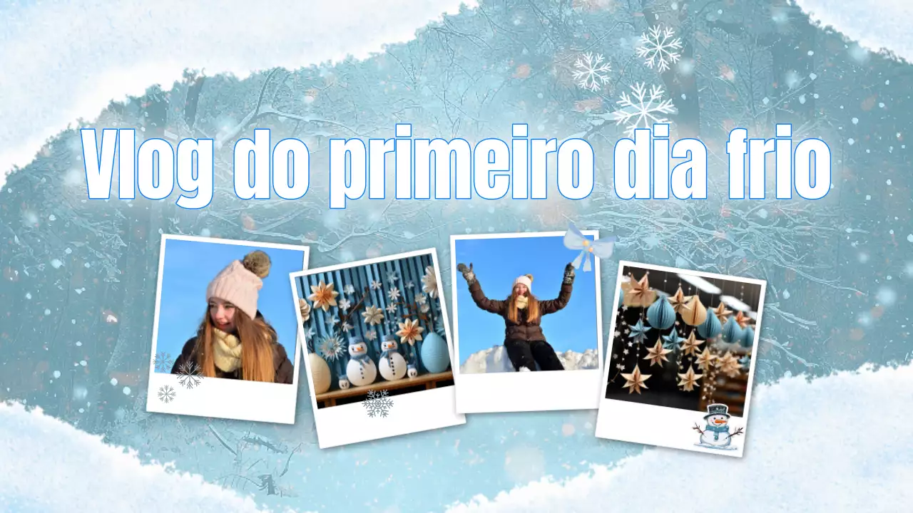 Céu azul e branco simples Introdução ao dia de inverno