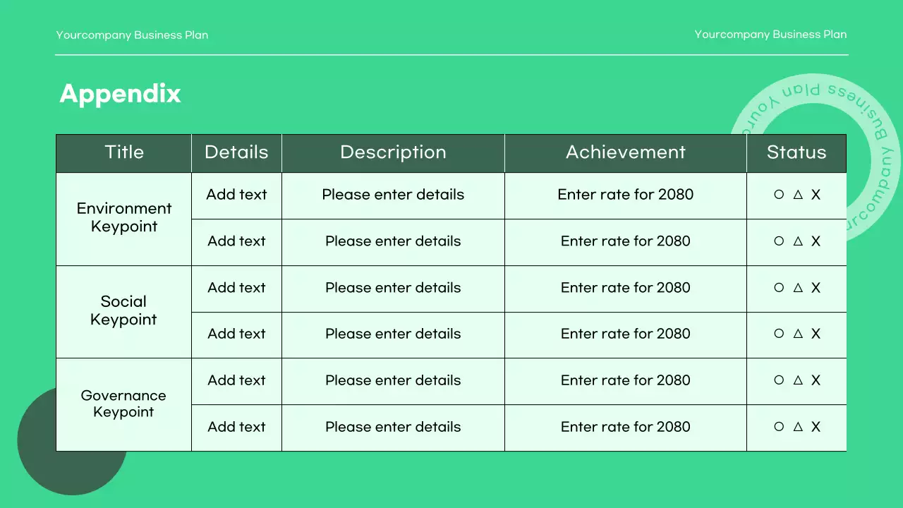 그린 모던 비즈니스 보고서 프레젠테이션