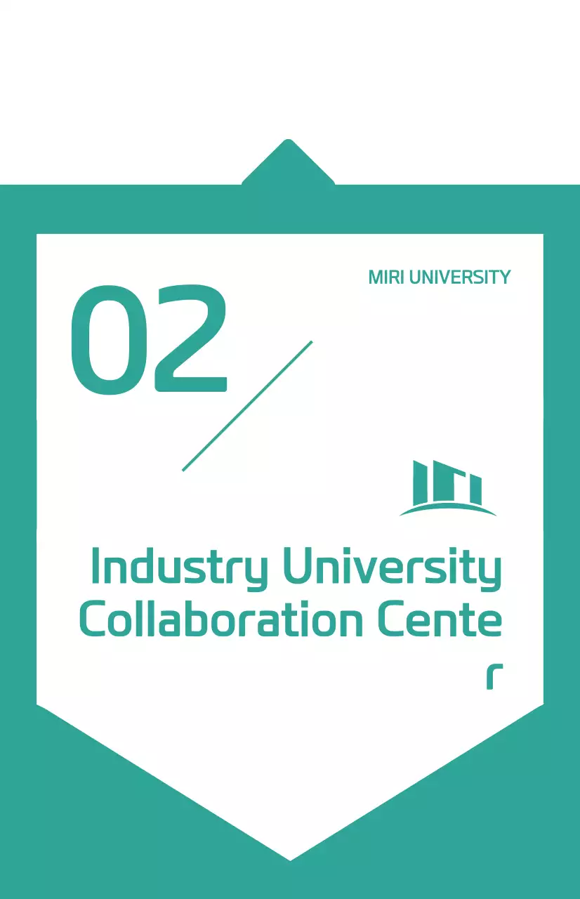 ターコイズブルーの吹き出しコンセプトの企業部門紹介