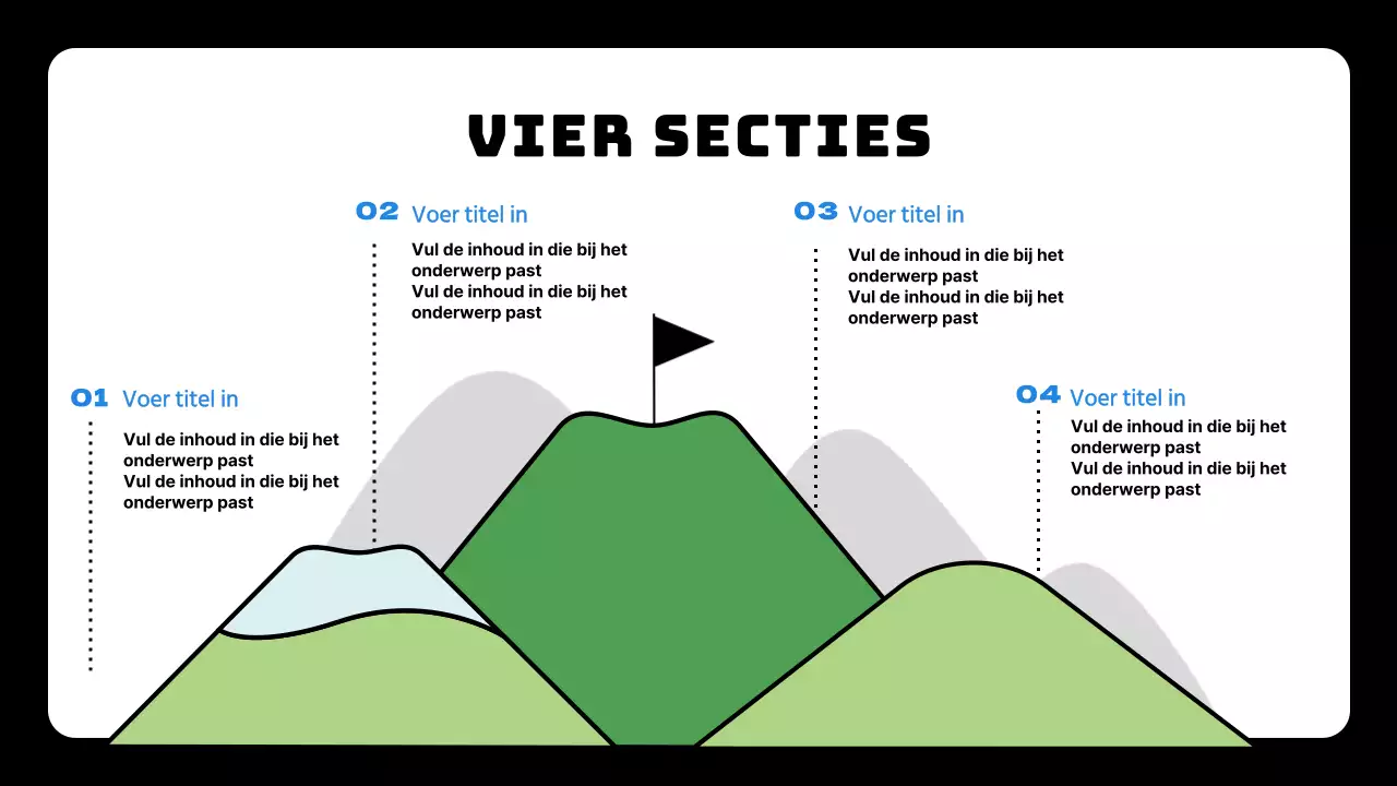 Blauw en zwart eenvoudige doelen en doelstellingen planvoorstel