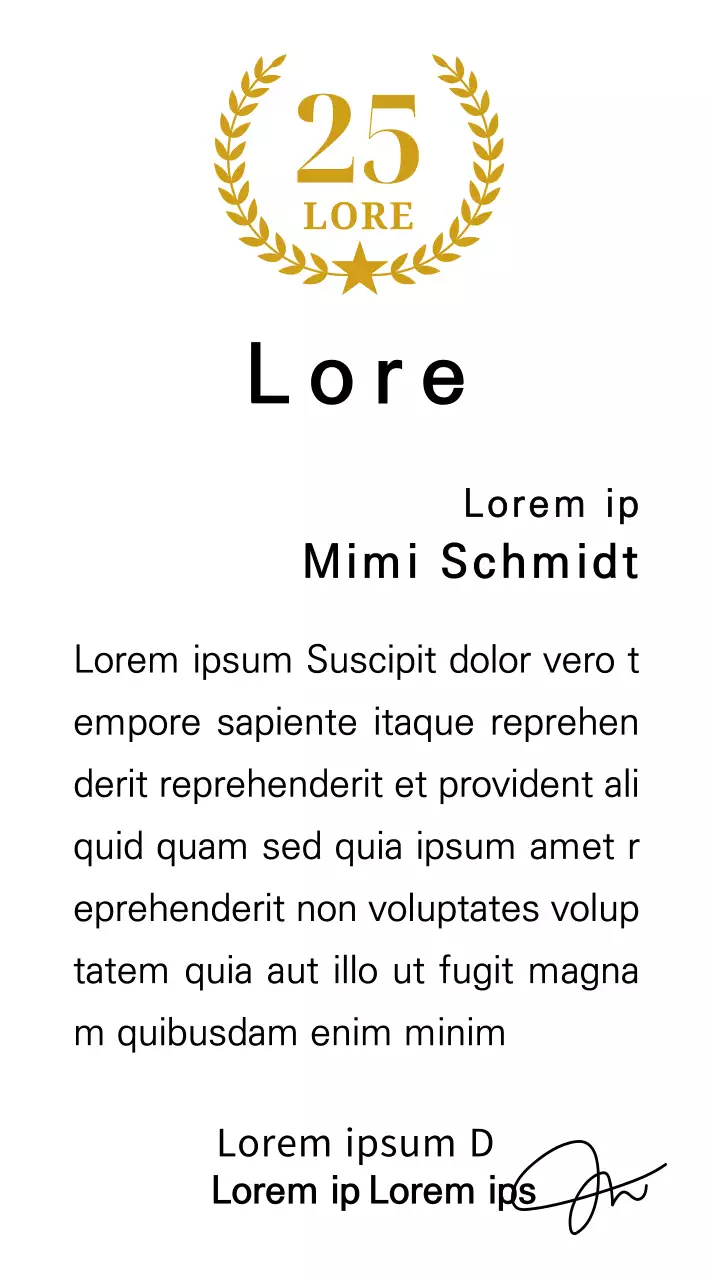 Langlebigkeitsplakette mit goldenen Lorbeeren und Sternen