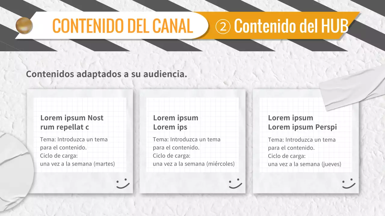 Planificación de contenidos de vídeo de moda en gris y amarillo
