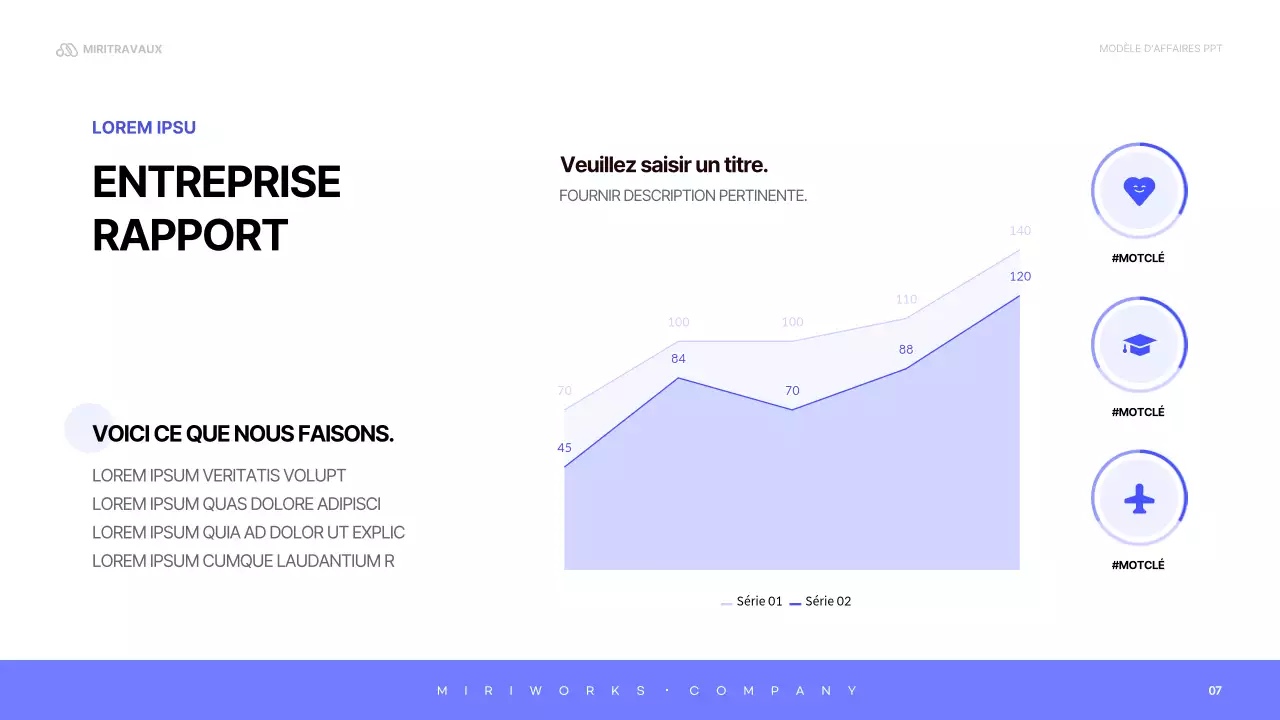 Une lettre de motivation d'entreprise simple, bleue et mauve