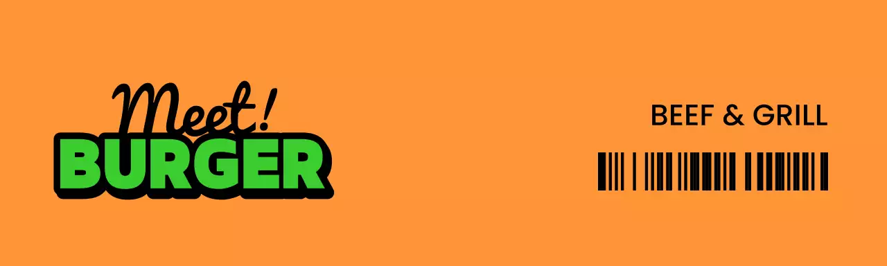 オレンジとグリーンの手作りハンバーガーブランドグッズヘッダータック