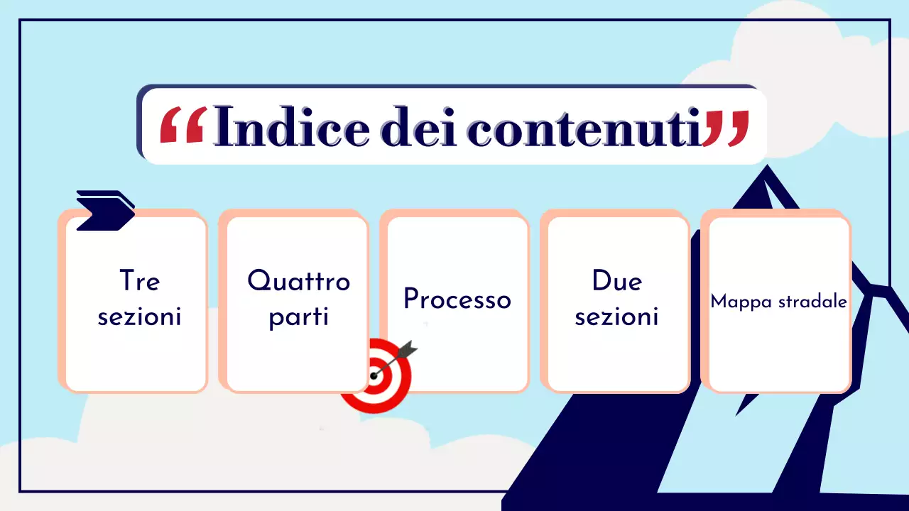 Pianificatore di obiettivi e traguardi di tendenza blu navy e celeste