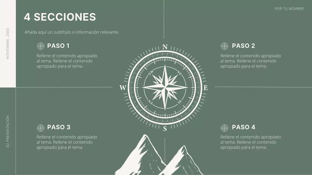 Propuesta de metas y objetivos mínimos en blanco y verde