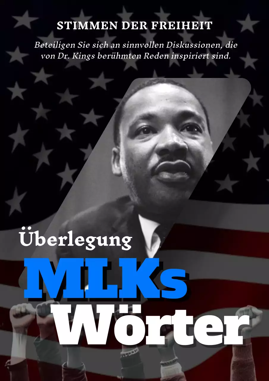 Klassische Schwarz-Weiß-Werbung zur Feier des Martin Luther King Day