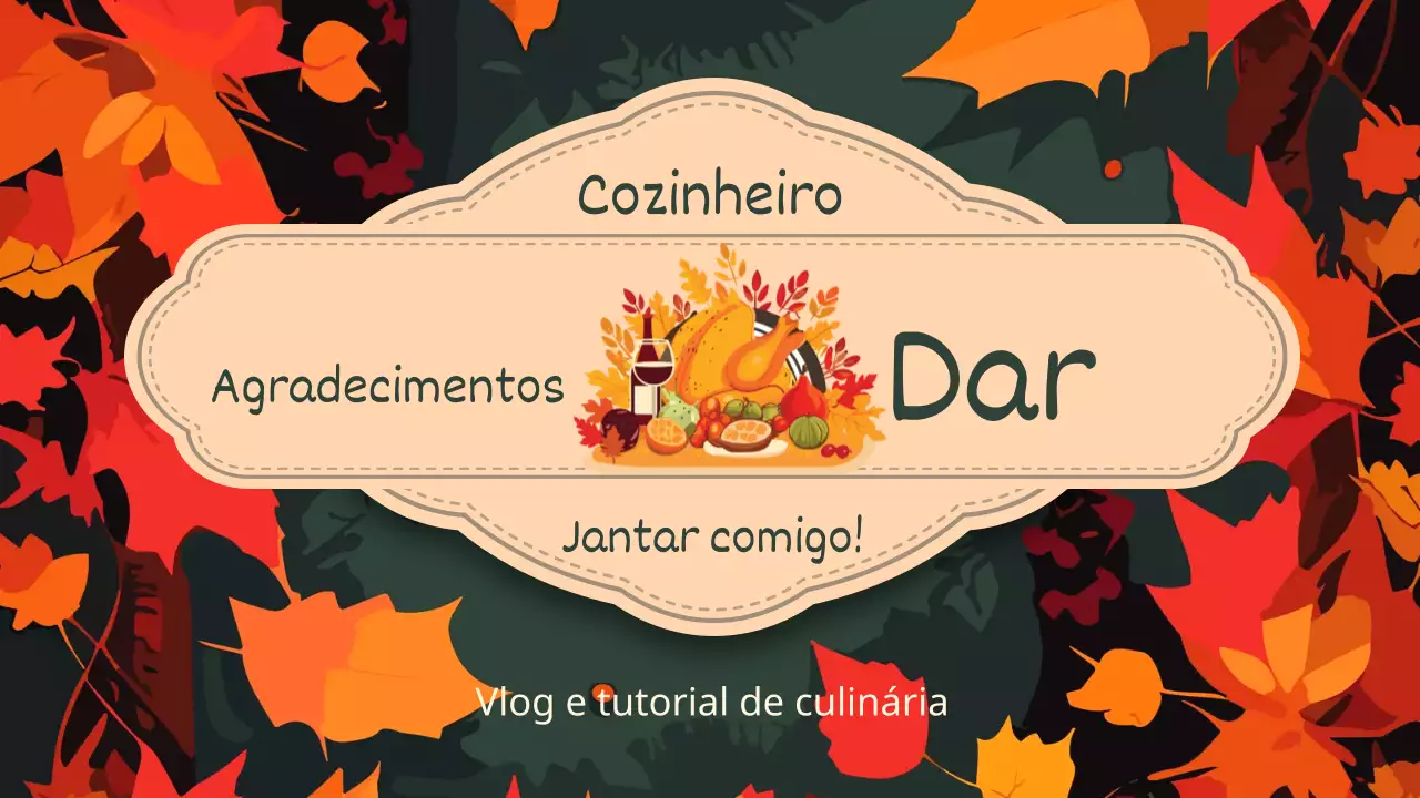 Receita do tutorial do jantar de Ação de Graças clássico em laranja e verde