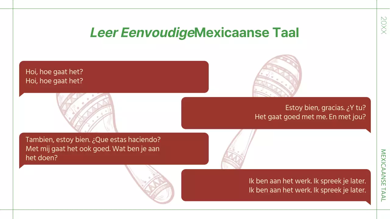 Tropisch groen en rood Over Mexico introductie