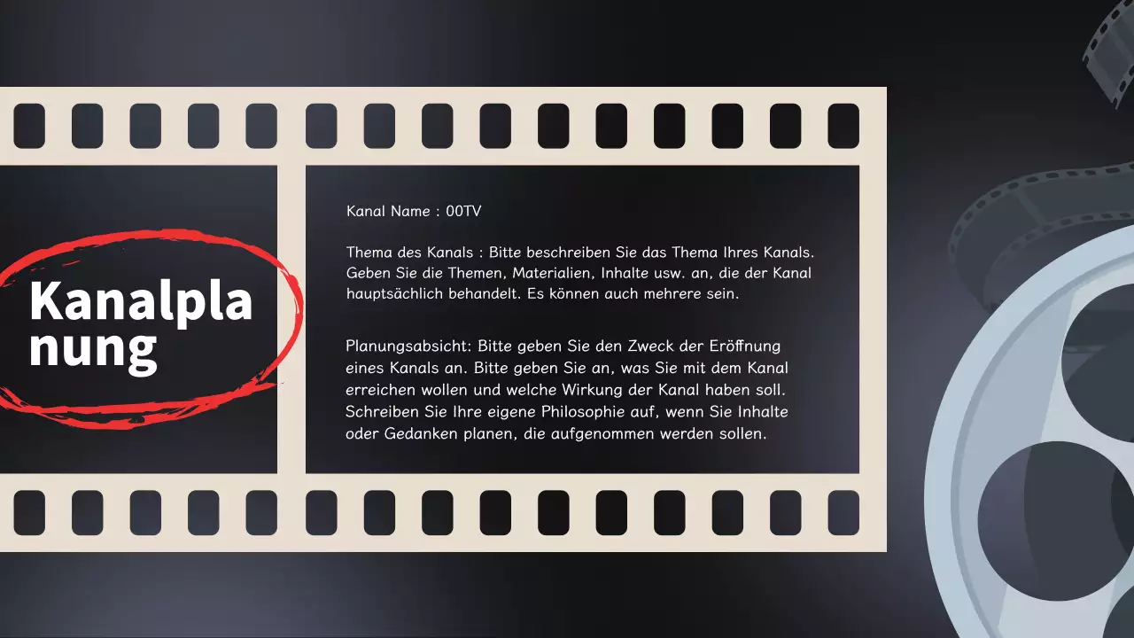 Video Content Plan [Schwarz und Blau Trendy Video Content Planning Vorschlag