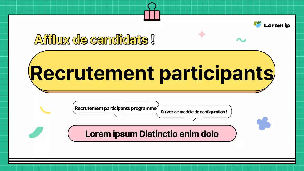 Un guide de recrutement kitsch, vert et jaune, pour votre programme
