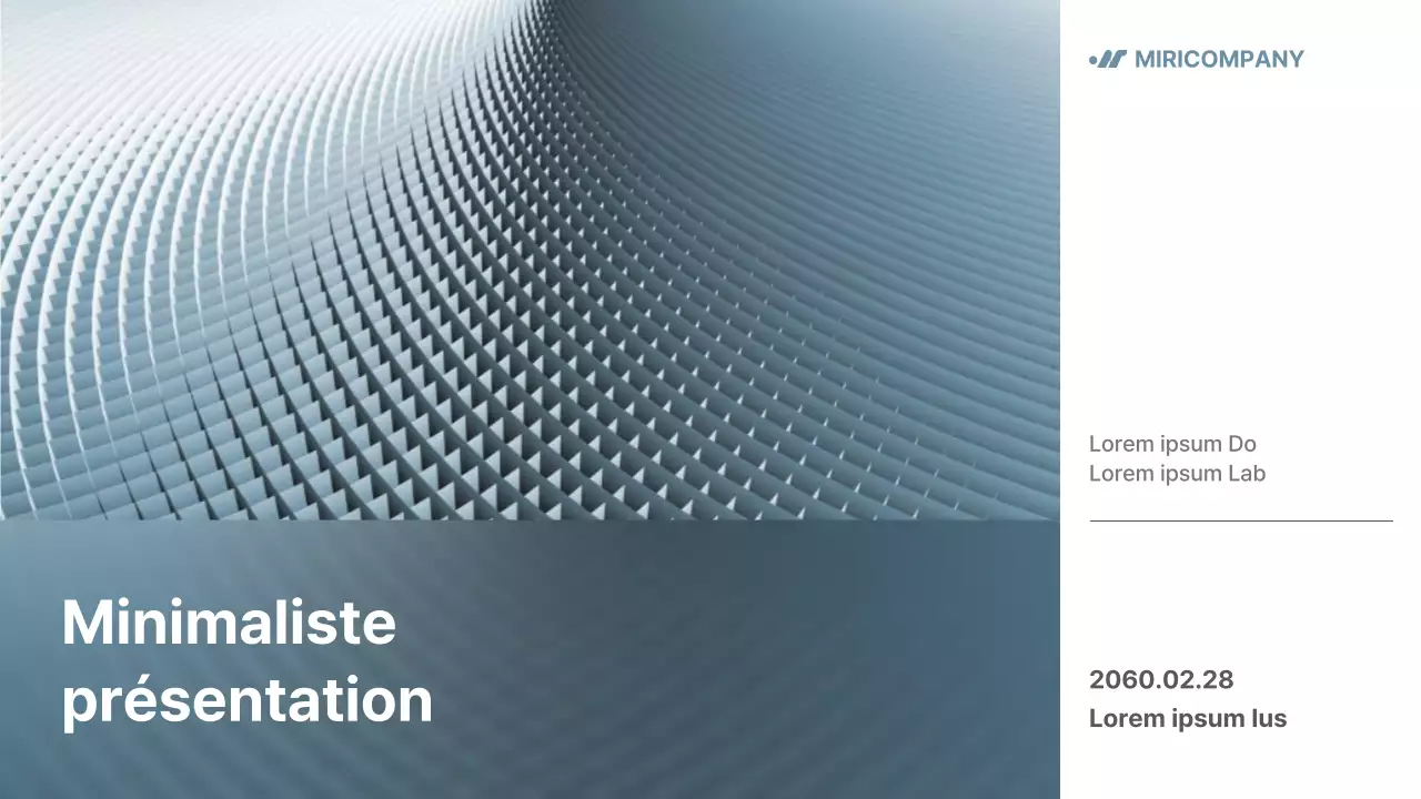 Prospectus d'entreprise minimaliste en bleu clair et gris