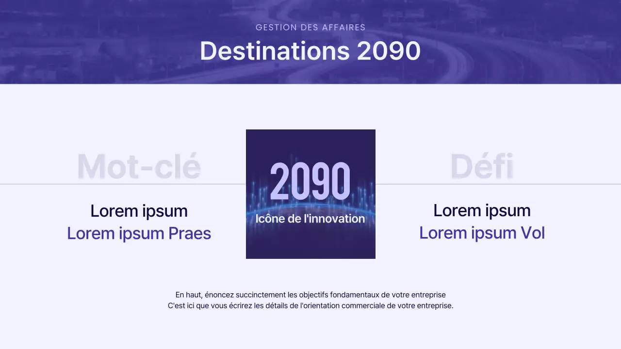 Une présentation moderne de l'actionnaire en violet