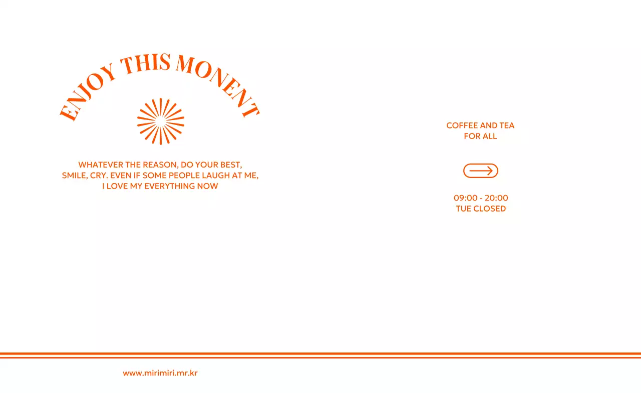 センセーショナルな雰囲気のタイポグラフィを配置したカフェデザイン