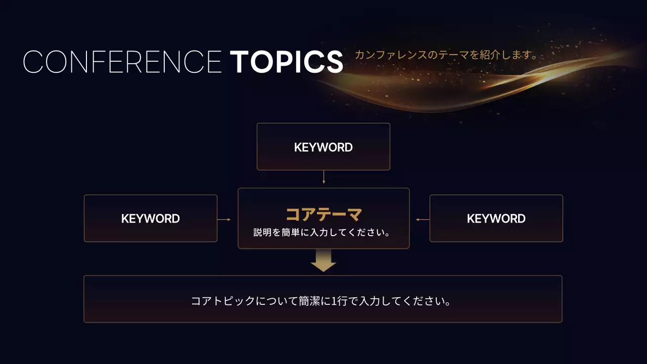 黒 モダン カンファレンス プレゼンテーション