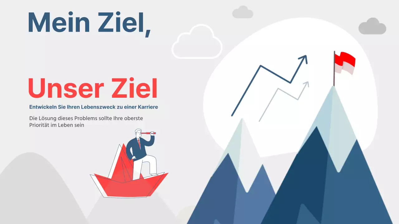 Rot und Marine Einfacher Vorschlag für Ziele und Zielsetzungen
