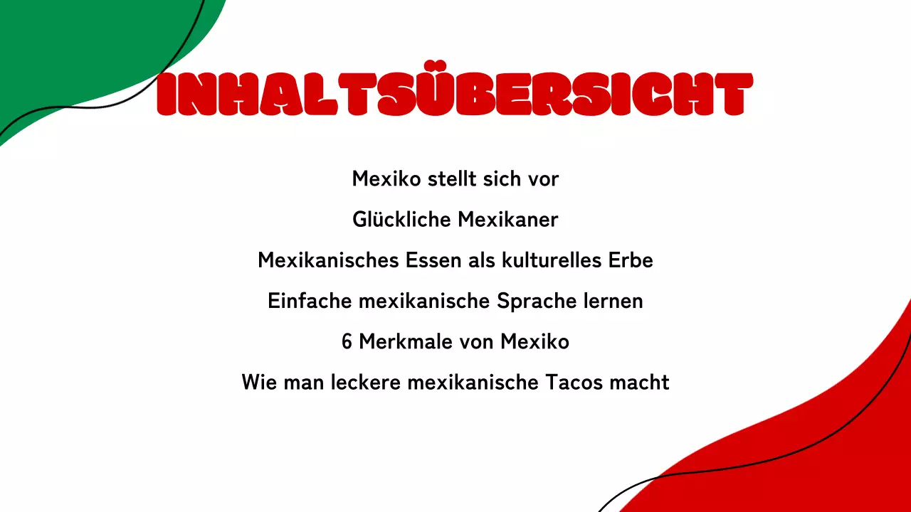 Gelbe einfache Einführungsmaterialien für Mexiko