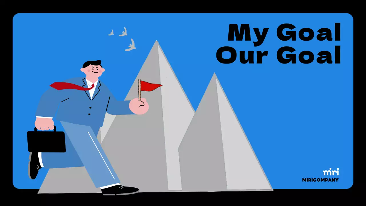 Blaue und schwarze einfache Ziele und Zielvorgaben Planvorschlag