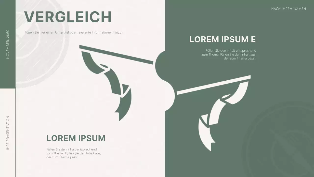 Grüner und weißer Vorschlag für Minimalziele und -vorgaben