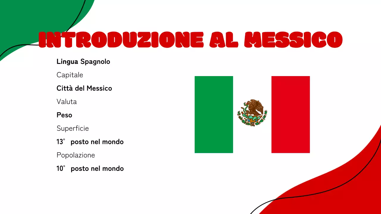 Materiali didattici gialli di introduzione al Messico