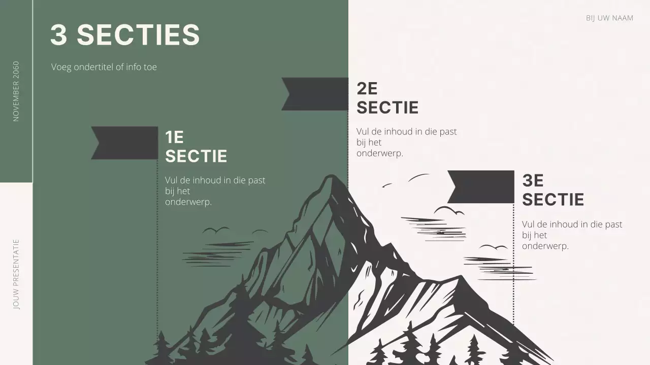 Groen en wit voorstel voor minimale doelen en doelstellingen