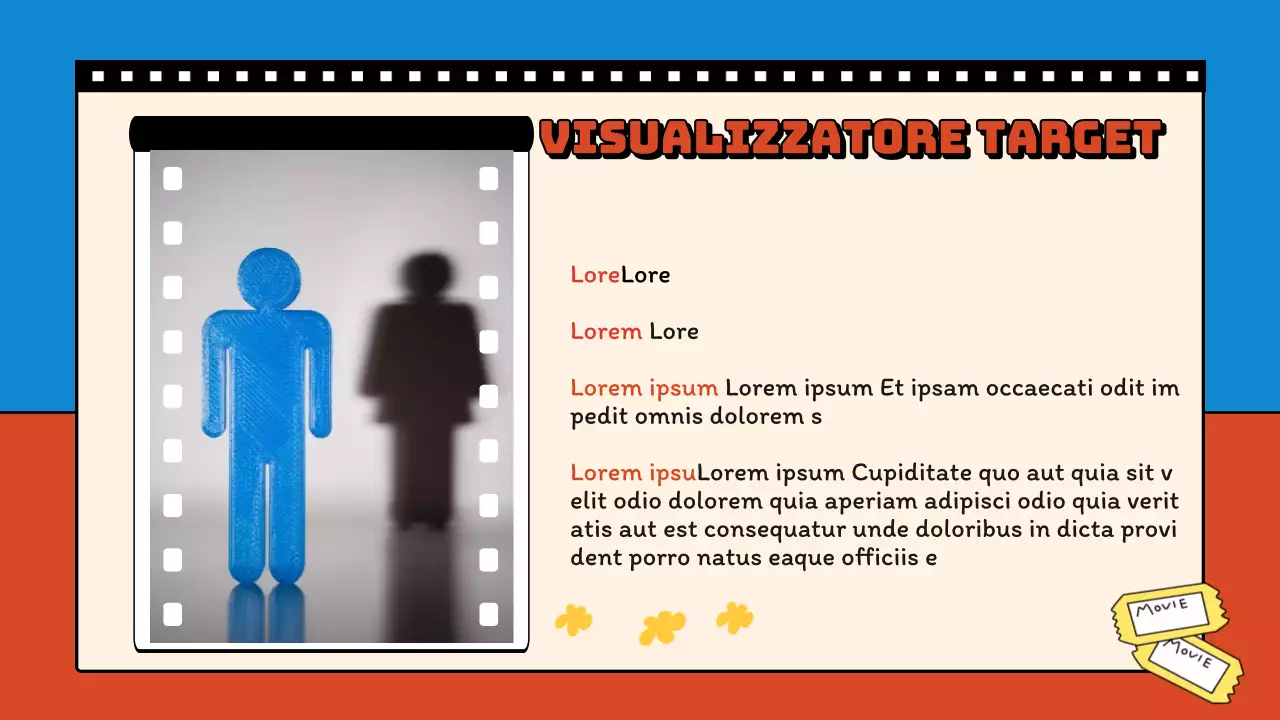 Proposta di pianificazione del canale video retrò blu e giallo