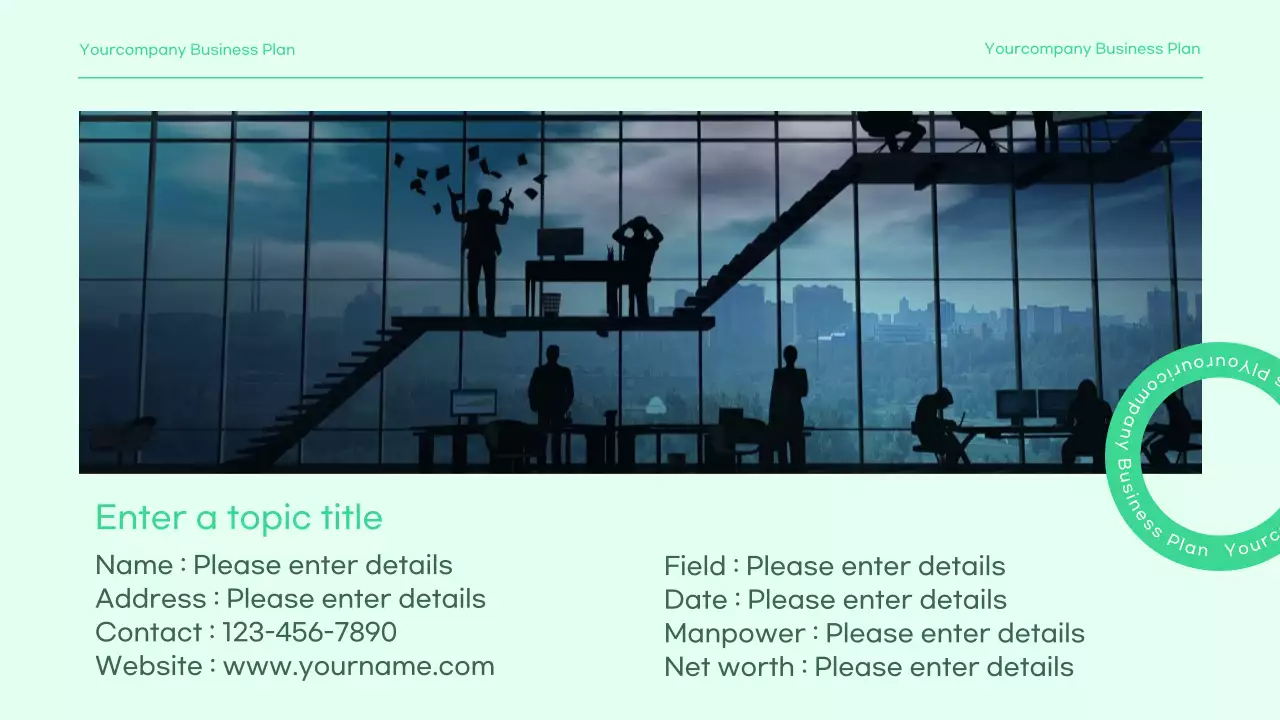 그린 모던 비즈니스 보고서 프레젠테이션