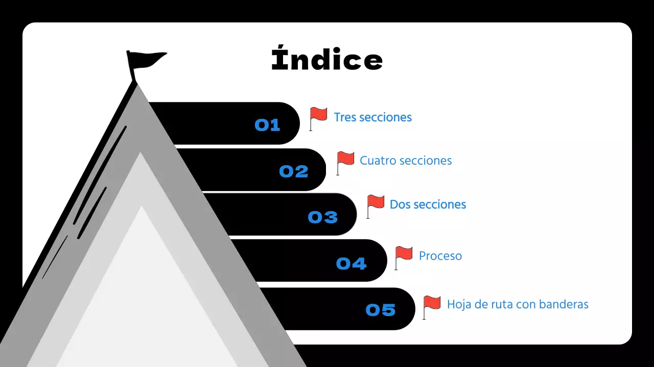 Propuesta de plan de metas y objetivos simples en azul y negro