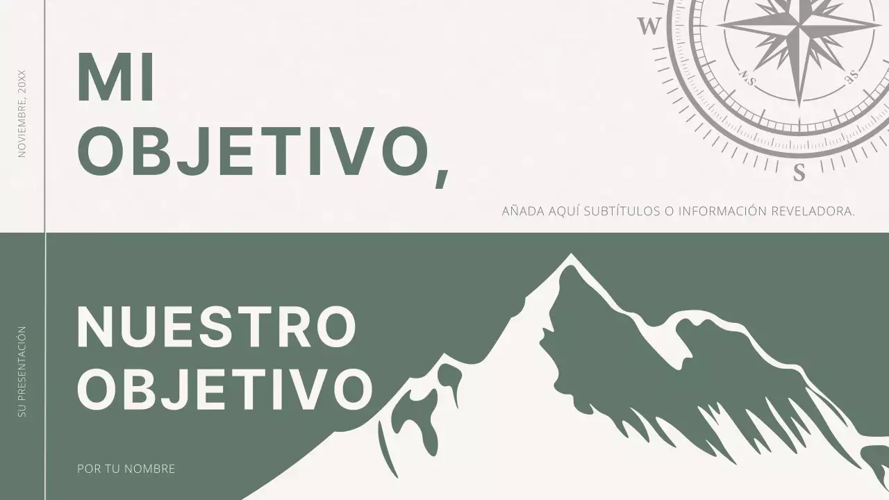 Propuesta de metas y objetivos mínimos en blanco y verde