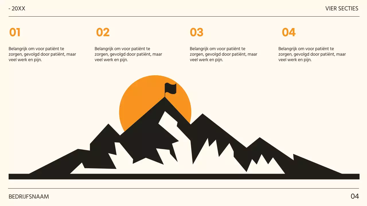 Zwart en Oranje Trendy Doelstellingen Voorstel