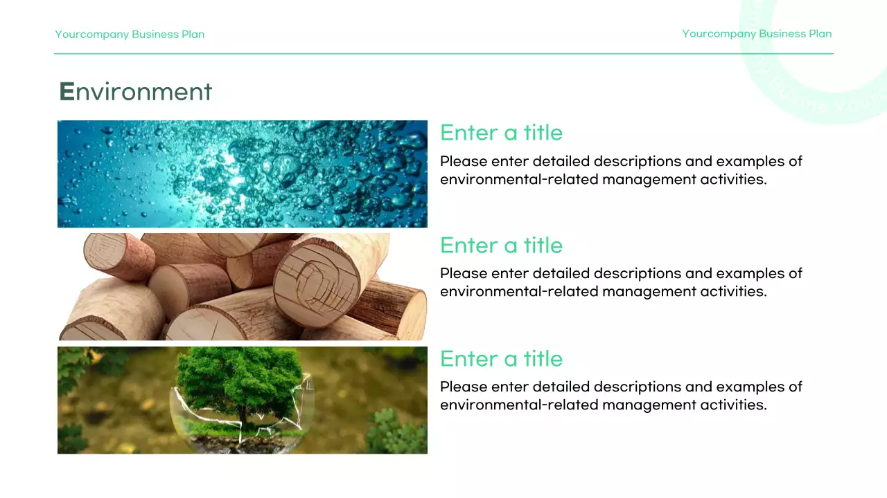 그린 모던 비즈니스 보고서 프레젠테이션