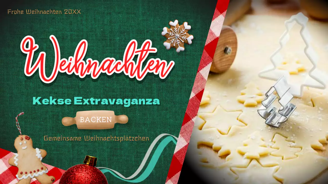 Grünes und rotes Vintage-Weihnachtsplätzchen-Rezept