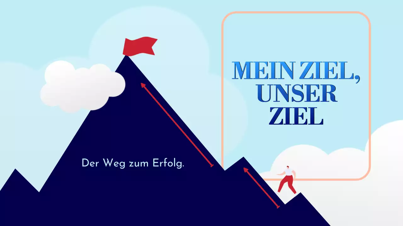 Marineblauer und himmelblauer trendiger Ziele- und Zielsetzungsplaner