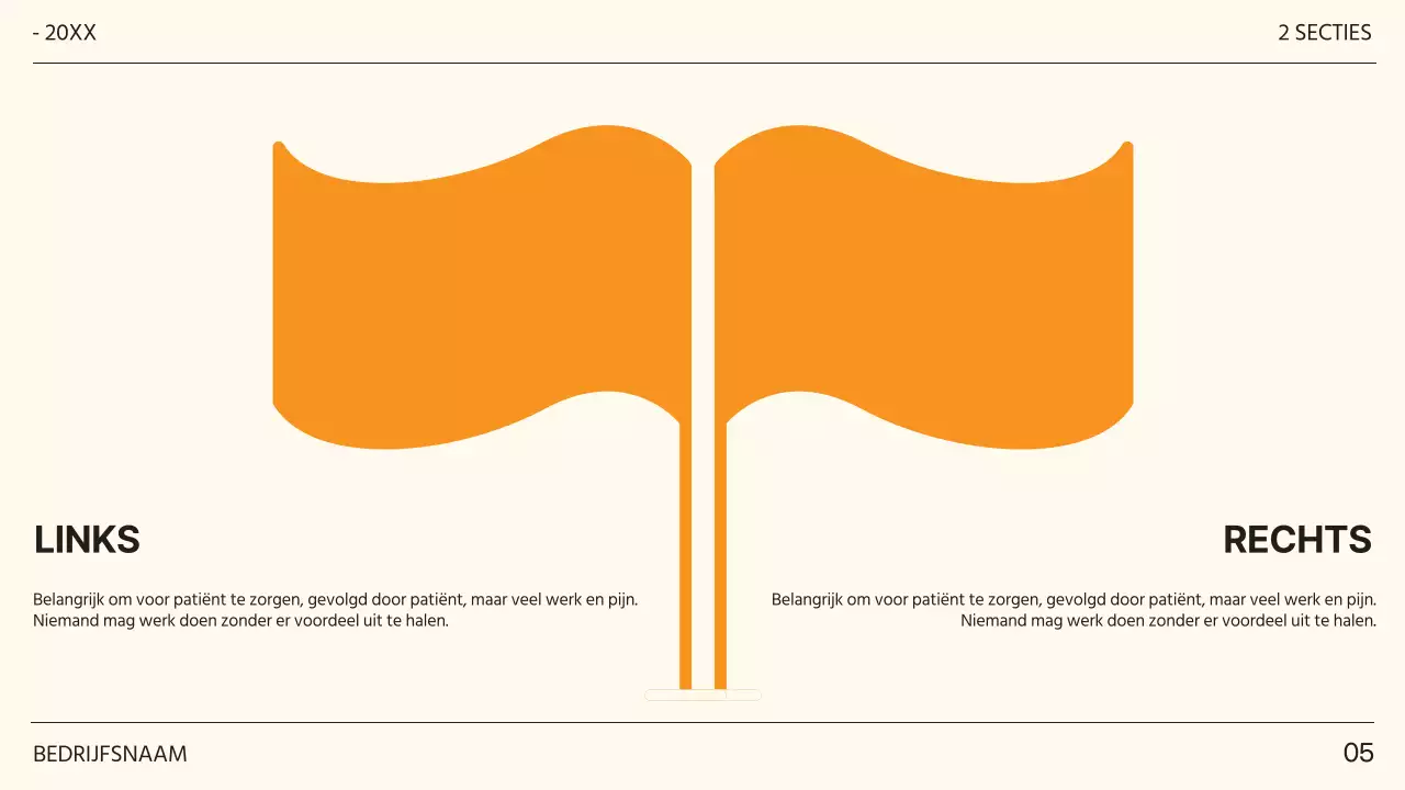 Zwart en Oranje Trendy Doelstellingen Voorstel