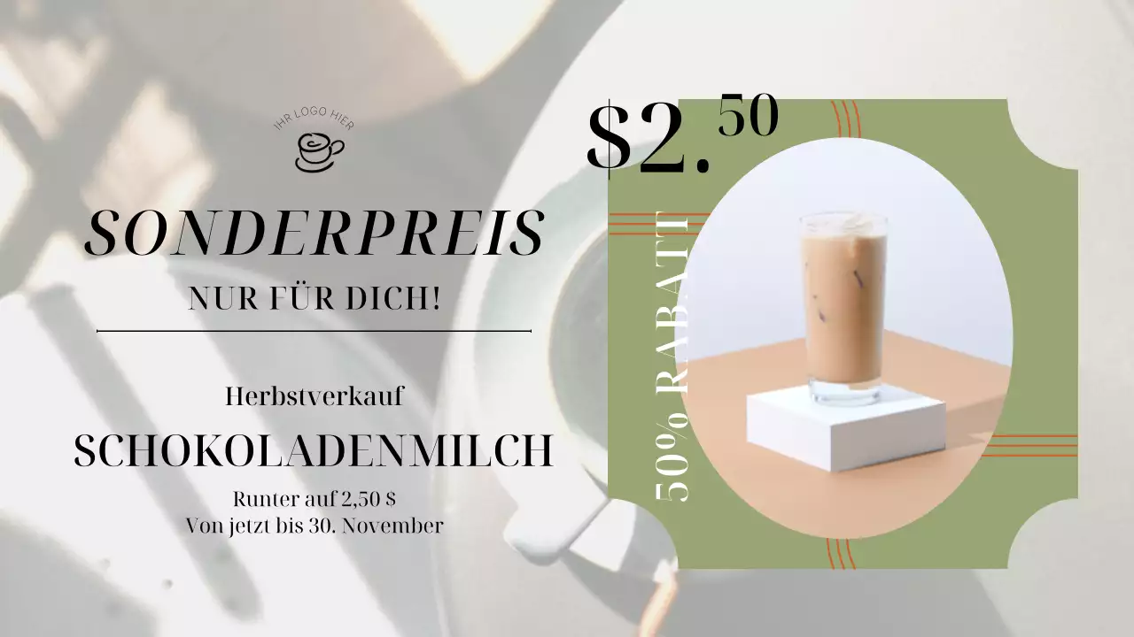 Grün und Orange Elegant Shop Werbung Planer