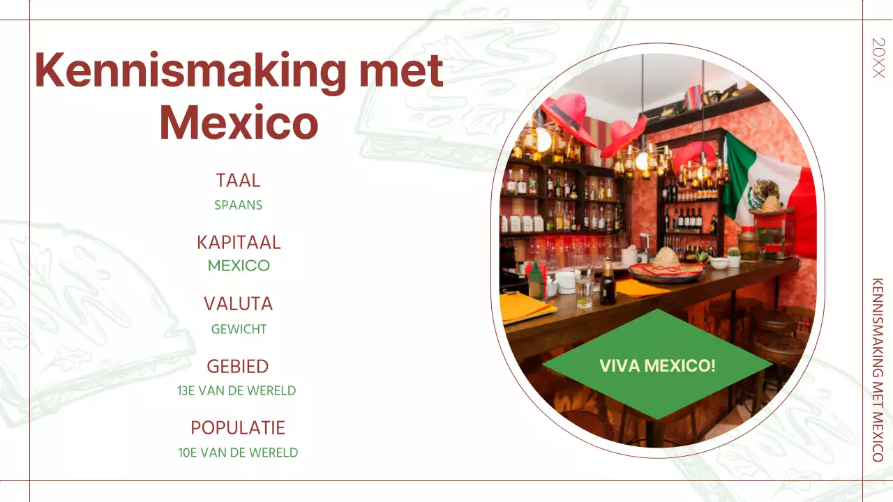 Tropisch groen en rood Over Mexico introductie