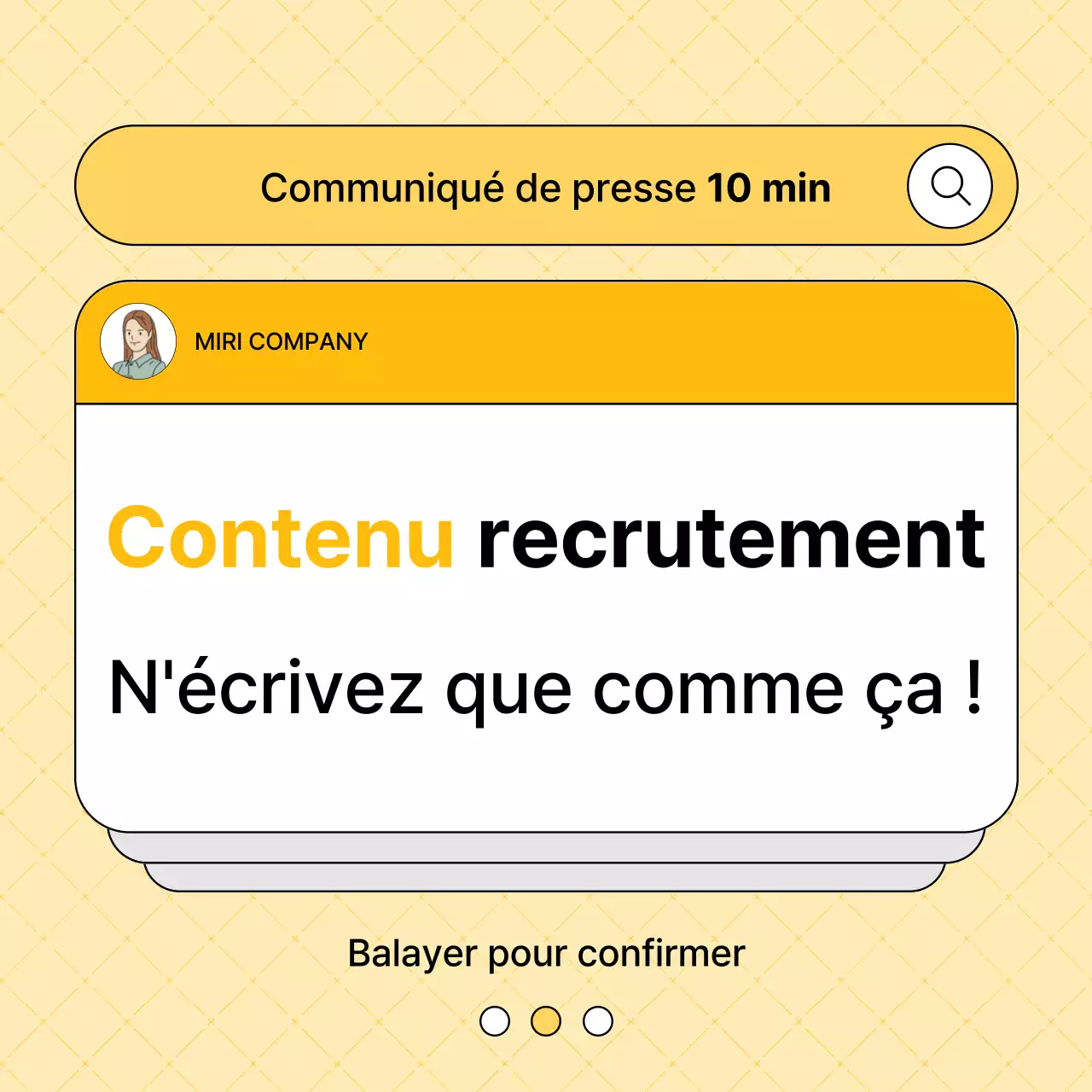 Le contenu simple l'emporte dans le billet jaune