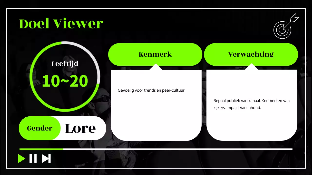 Black & Neon trendy Channel Content Plan voorstel