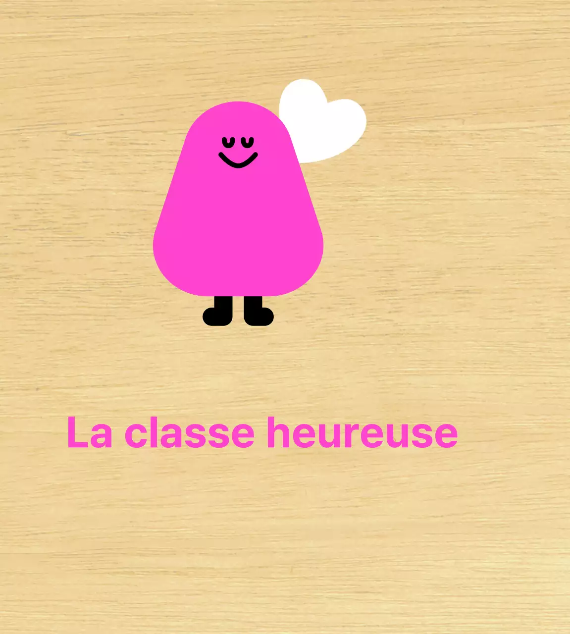 Guide illustré des personnages roses pour la classe de maternelle