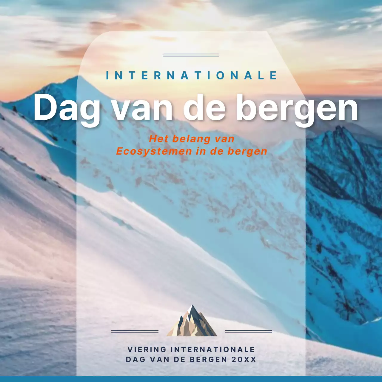 Blue Modern Mountain Dag publiciteit