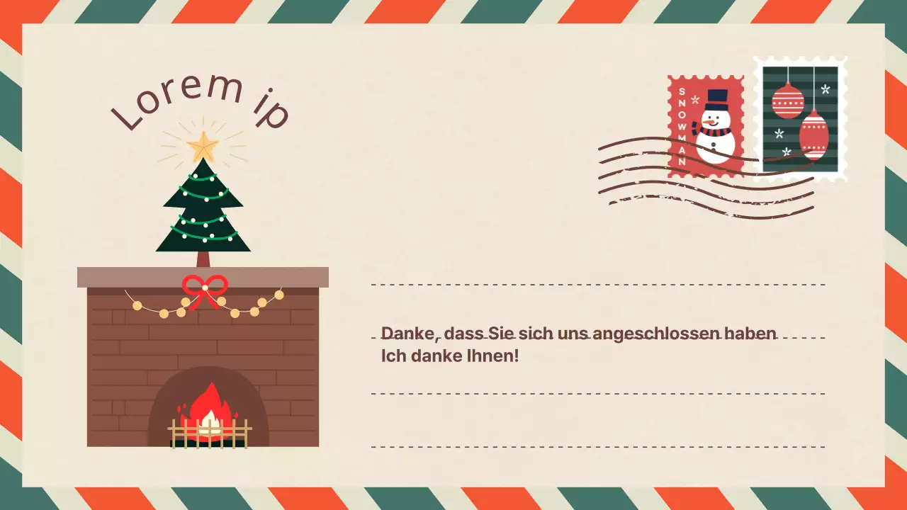 Vintage festlichen Urlaub Postkarte Hintergrund in rot und grün