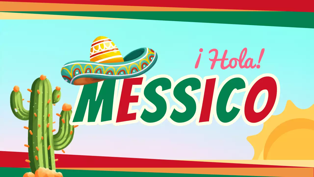 Rosso e verde di tendenza sull'introduzione del Messico