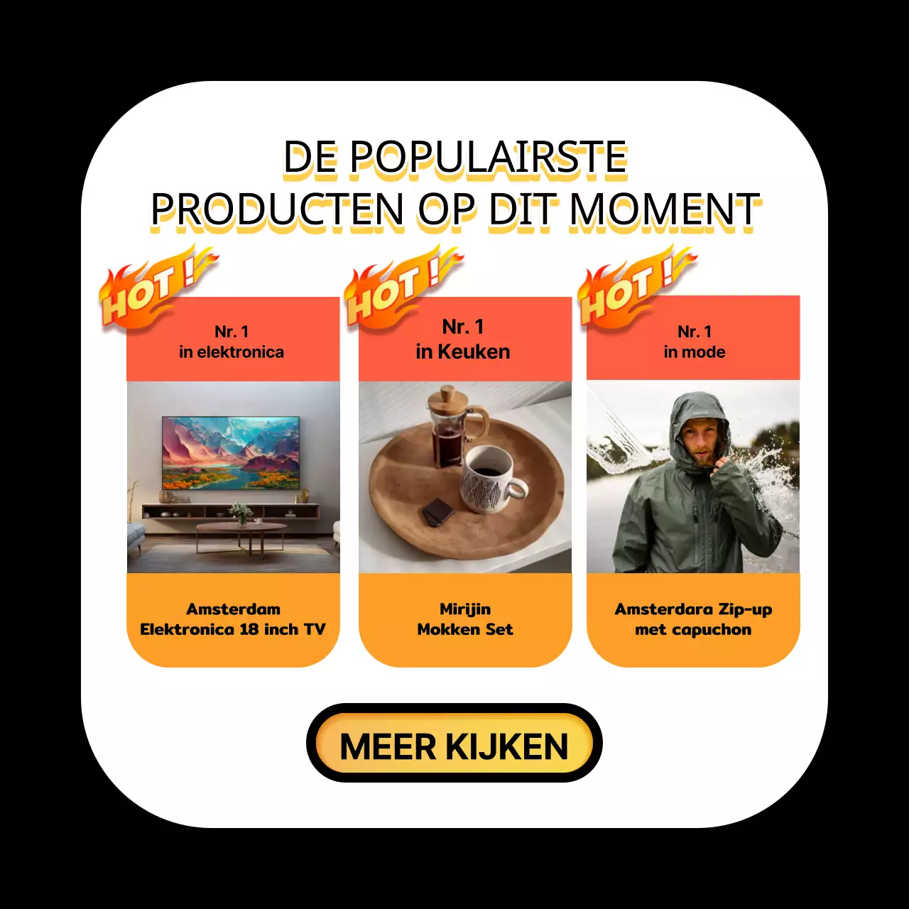 Geel en Zwart Trendy Black Friday Deals advertentie