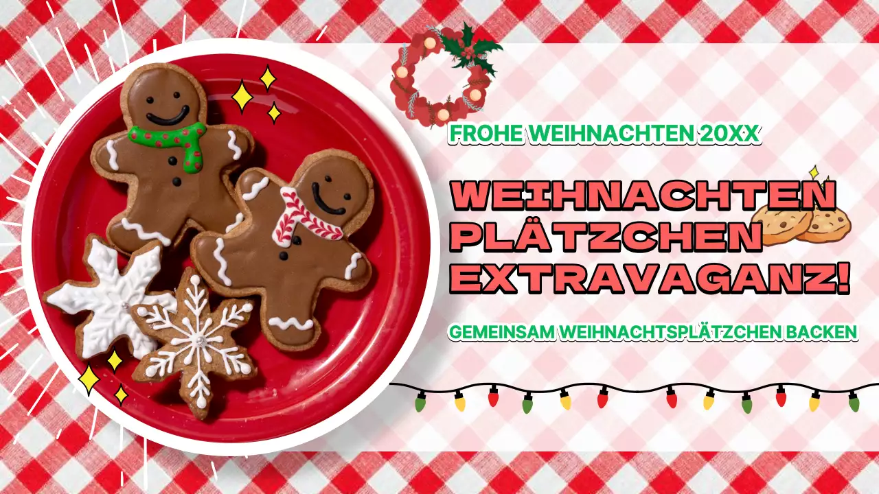 Rotes Vintage-Weihnachtsplätzchen-Rezept
