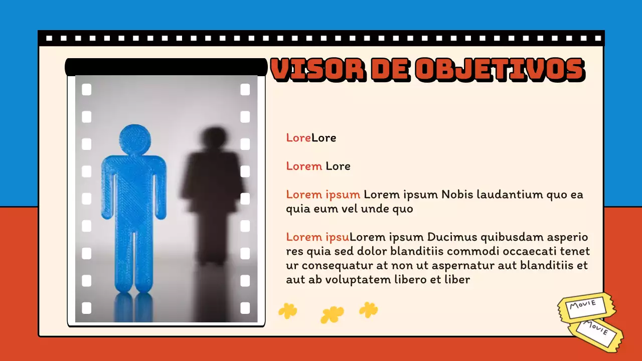 Propuesta de planificación del canal de vídeo retro azul y amarillo